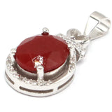 Red Ruby Tanzanite Rhodolite Garnet 925 Sterling Silver Pendant