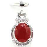 Red Ruby Tanzanite Rhodolite Garnet 925 Sterling Silver Pendant