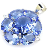 Rich Violet Tanzanite 925 Sterling Silver Pendant