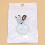 Natural Stone Heart Keychain Love Pendant Opal Rope Charm Jewelry 1Pc
