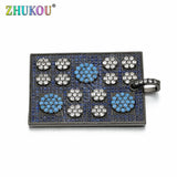 25x38mm CZ Rectangle Links Pendants DIY Findings, Mixed Color