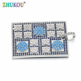 25x38mm CZ Rectangle Links Pendants DIY Findings, Mixed Color
