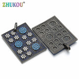 25x38mm CZ Rectangle Links Pendants DIY Findings, Mixed Color