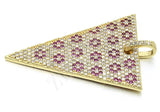 Brass CZ Triangle Charms for DIY Jewelry, Mixed Color, Hole: 3.5mm