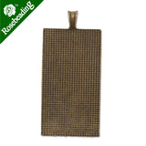 Antique Bronze Plated Pendant Tray 25x50mm - 20pcs/lot