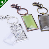25x50mm Rectangle Pendant Tray Keychain Kit - Set of 5