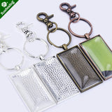 25x50mm Rectangle Pendant Tray Keychain Kit - Set of 5