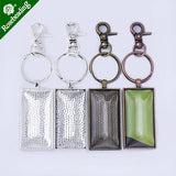 25x50mm Rectangle Pendant Tray Keychain Kit - Set of 5