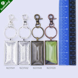25x50mm Rectangle Pendant Tray Keychain Kit - Set of 5