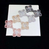 Women's CZ Pearl Bracelet Buckle & Necklace Connector
