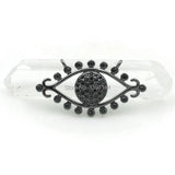 Micro Pave CZ Eye Charm Double Circles Necklace Jewelry