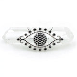 Micro Pave CZ Eye Charm Double Circles Necklace Jewelry