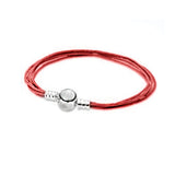 Sterling Silver Beads Multilayer Rope Bracelet for Girls