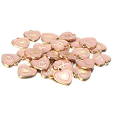 26-28Pcs Alloy Drop Pendant Heart Charm DIY Necklace Bracelet Ear