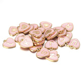 26-28Pcs Alloy Drop Pendant Heart Charm DIY Necklace Bracelet Ear