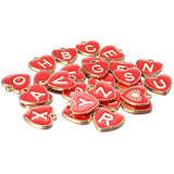 26-28Pcs Alloy Drop Pendant Heart Charm DIY Necklace Bracelet Ear