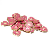 26-28Pcs Alloy Drop Pendant Heart Charm DIY Necklace Bracelet Ear