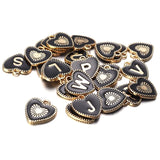 26-28Pcs Alloy Drop Pendant Heart Charm DIY Necklace Bracelet Ear