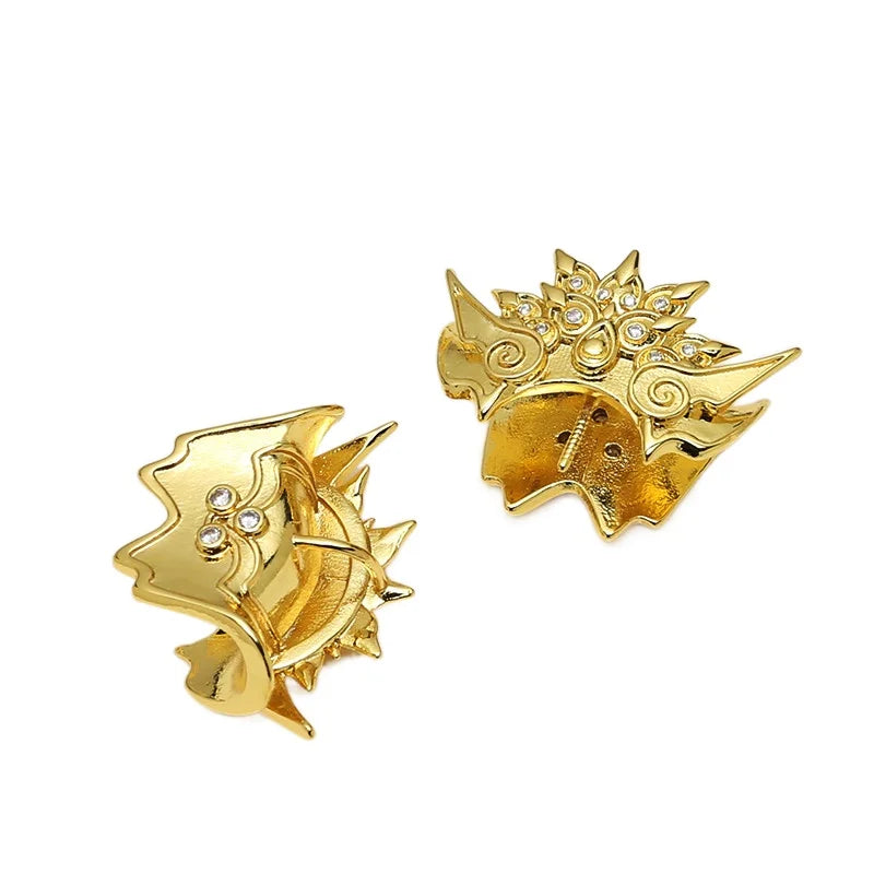 Copper Plated Warrior Hat Demon Warrior Crown DIY Jewelry Material 1pc