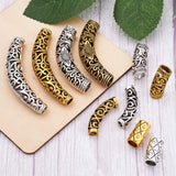Tibetan Style Alloy Curved Tube Bead Spacers DIY Jewelry Making