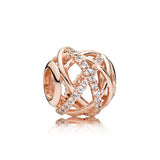 925 Sterling Silver Rose Beaded Chinese Pendant