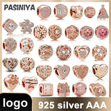 925 Sterling Silver Chinese Pendant Rose Beaded Hollow Jewelry