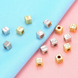 26 CZ Rhinestone Alphabet Cube Letter Beads for DIY Jewellery