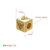 26 CZ Rhinestone Alphabet Cube Letter Beads for DIY Jewellery