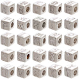 26 CZ Rhinestone Alphabet Cube Letter Beads for DIY Jewellery