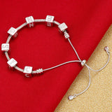26 CZ Rhinestone Alphabet Cube Letter Beads for DIY Jewellery