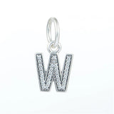 26 CZ Alphabet Letters Beads for Silver 925 Bracelets DIY Jewelry