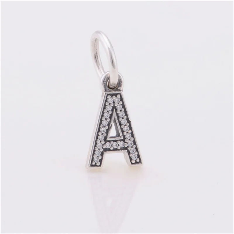 26 CZ Alphabet Letters Beads for Silver 925 Bracelets DIY Jewelry
