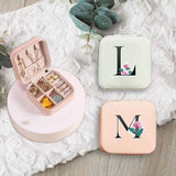 26 Letters Jewelry Box Portable Organizer Display Travel Jewelry Case Boxes