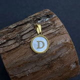 Capital Letters Shell Pendant Necklace Stainless Steel Jewelry