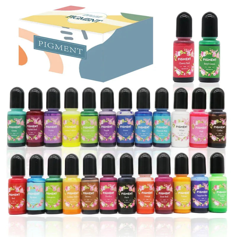 26 Colors 10ML Epoxy Resin Pigment Kit for Jewelry Making