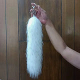 26 Colors Fluffy Faux Fox Tail Key Chain 26cmx8cm Bag Backpack Charm