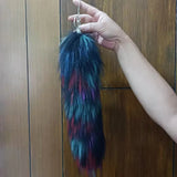 26 Colors Fluffy Faux Fox Tail Key Chain 26cmx8cm Bag Backpack Charm