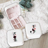 Crimson Letters Jewelry Box Organizer Display Travel Jewelry Case Boxes