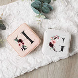 Crimson Letters Jewelry Box Organizer Display Travel Jewelry Case Boxes