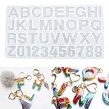 English Letter Pendant Resin Mold Number Alphabet Resin Silicone Mold