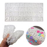 English Letter Pendant Resin Mold Number Alphabet Resin Silicone Mold