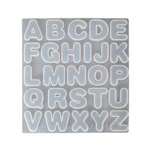 English Letter Resin Mold Alphabet Silicone Keychain Mold for Jewelry Making