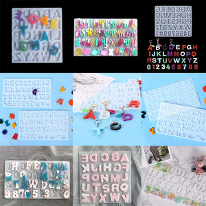 English Letter Resin Mold Alphabet Silicone Keychain Mold for Jewelry Making