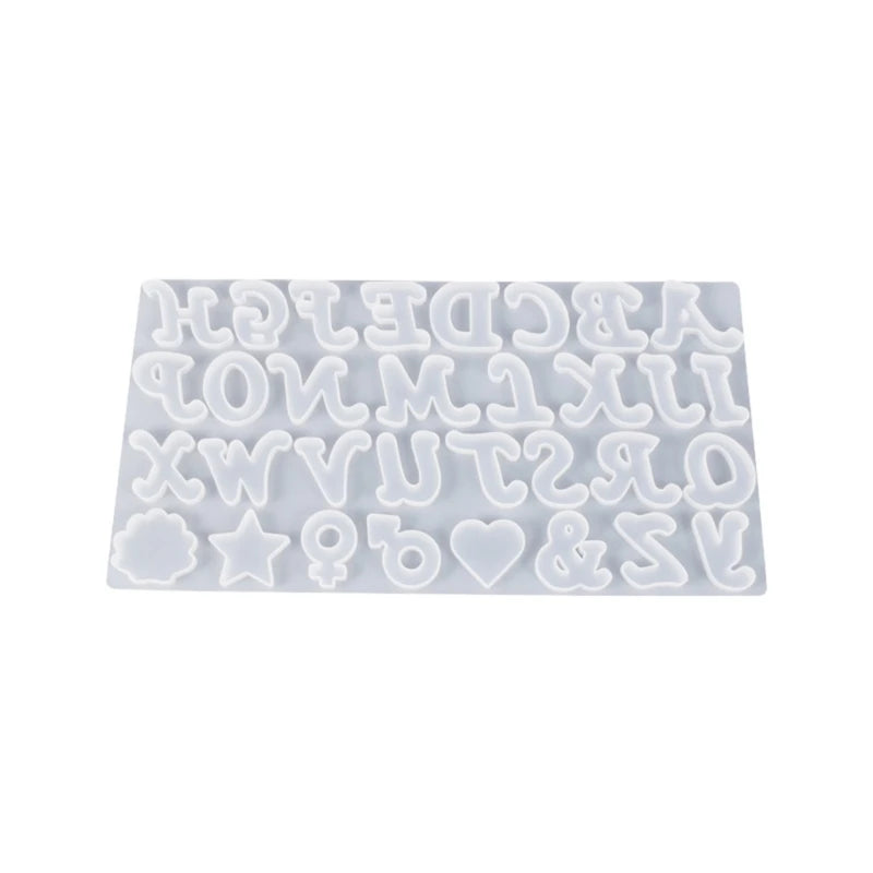 English Letter Resin Molds Silicone Sign Alphabet Epoxy Casting Mold DIY