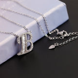 Romance Crystal Letter Necklace S925 with Name Charms for Women