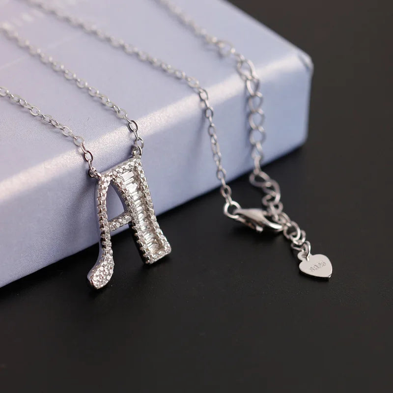 Romance Crystal Letter Necklace S925 with Name Charms for Women