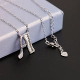Romance Crystal Letter Necklace S925 with Name Charms for Women