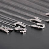 Romance Crystal Letter Necklace S925 with Name Charms for Women