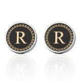A-Z French Style Initial Cufflinks Alphabet Buttons Men's Twins Wedding