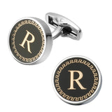 A-Z French Style Initial Cufflinks Alphabet Buttons Men's Twins Wedding